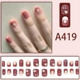 thumbnail image 1 of False Nails French Manicure Fake Tips Press On Full Nails Cover c, 1 of 8
