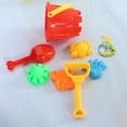 thumbnail image 3 of Juego de cubo y pala, color aleatorio, 7 piezas/juego, juguete de playa de arena para niños, juguetes de arena de playa, rendimiento probado, 3 of 7