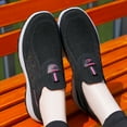 thumbnail image 3 of fvwitlyh White Platform Sneakers Womens Slip On Sneakers, Comfort Casual Canvas Shoes, 3 of 5