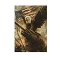 thumbnail image 3 of Wobogo Bald Eagle Cannon Garden Flag 28×40 Inch Double Sided For Outdoor Yard Decoration, 3 of 6