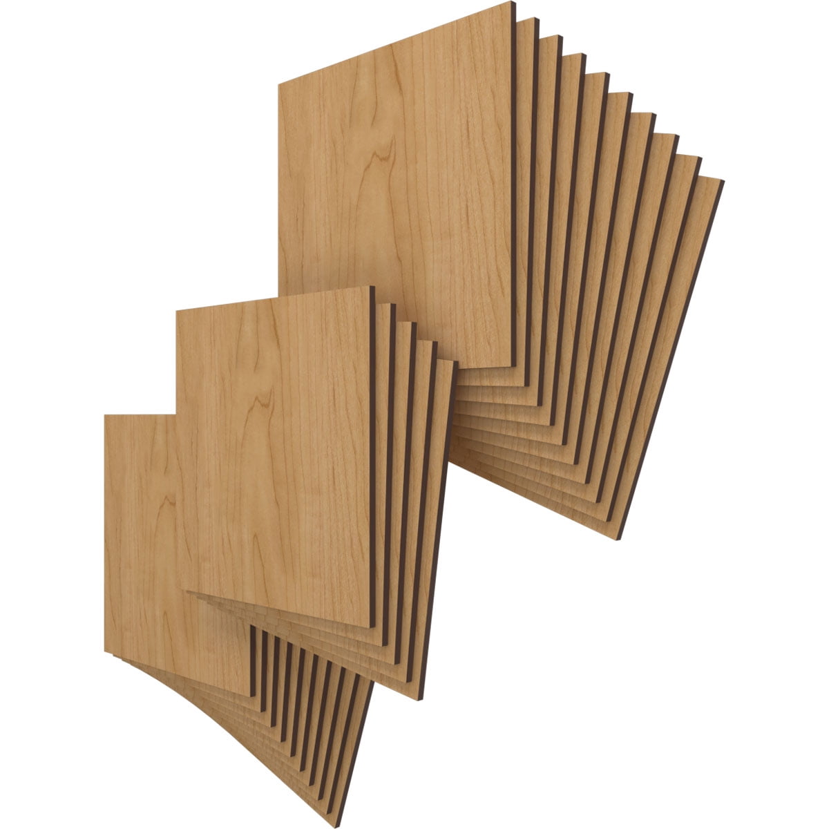 Ekena Millwork 15 3/4"W x 15 3/4"H x 3/8"T Wood Hobby Boards, Maple (25-Pack)
