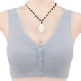 thumbnail image 5 of NIEWTR Front Closure Bras for Women Full Coverage No Underwire Seniors Soft Comfortable Support Push Up Bralettes(Grey,2XL), 5 of 9