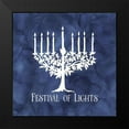 thumbnail image 2 of Reed, Tara 20x20 Black Modern Framed Museum Art Print Titled - Festival of Lights blue IV-Menorah, 2 of 5