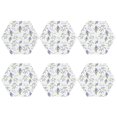 thumbnail image 2 of Pofeuu Lavender Flowers Print Leather Coasters Set of 6, Round Cups Mugs Mat Pad for Home Kitchen Heat Resistant Drink Coasters,Hexagon, 2 of 7