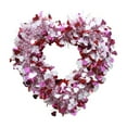 thumbnail image 2 of XYAIYT Valentine Heart Garland Lighted Artificial Floral Wreath Romantic Wedding Engagement Anniversary Party Hanging Decor Waterproof Lifelike Maintenance Free Purple 11.8in, 2 of 6