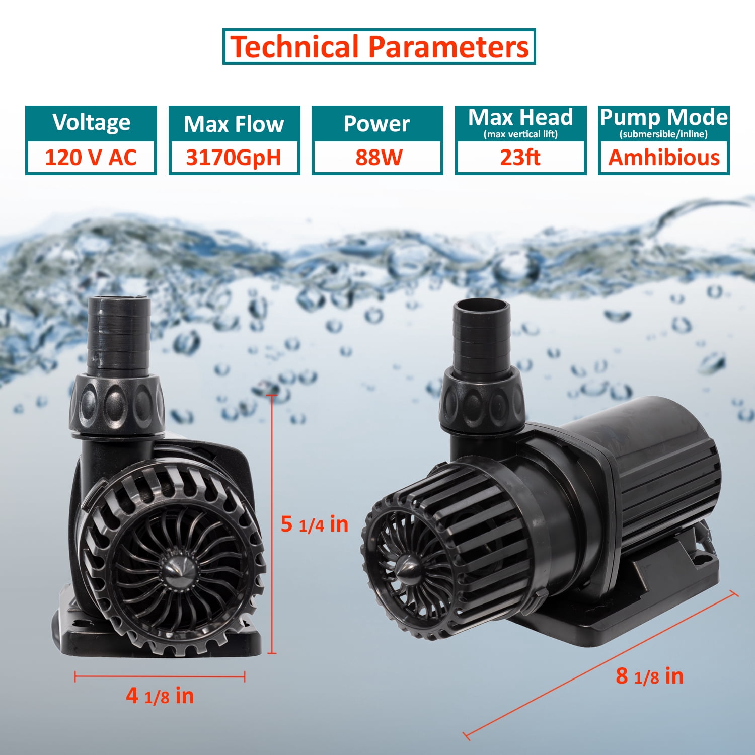 320 GPH 24v Dc Eco Marine Aquarium Fish Tank Wave Maker Water Pump