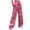 Red, variant on Jamicy Straight Leg Sweatpants for Women Casual Plaid Baggy Pants High Waisted Goth Grunge Pants Y2k Clothing Drawstring Pants Streetwear