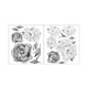thumbnail image 1 of 2 láminas de adhesivos de pared con flores de peonía, murales decorativos, papel pintado floral Blanco negro, 1 of 7