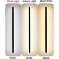 thumbnail image 4 of Outdoor Wall Sconce LED Modern Wall Lights Fixture Long Strip Black Sconces Wall Lighting White Acrylic Wall Light IP67 Suitable for Living Room Porch Patio Garage (Cold Light(6000k), 24 INCH), 4 of 10