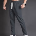 thumbnail image 6 of BXSRUTA Men's Elastic Waist Loose Fit Lightweight Stretchy Cargo Pants for Outdoor Daily Wear, 6 of 6