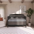 thumbnail image 4 of Nursery Bundle, Dream On Me Odelle 5 in 1 Crib in Matte Black and Crib & Toddler Mattress Bundle, 4 of 9