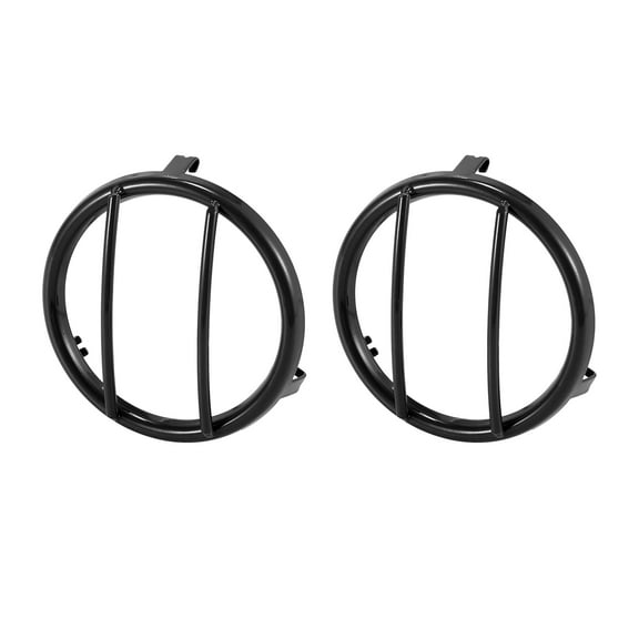 1 Pair Car Turn Signal Light Grill Guard Protector Cover for Jeep Wrangler JK Black Turn Signal Light Round Grill Cover