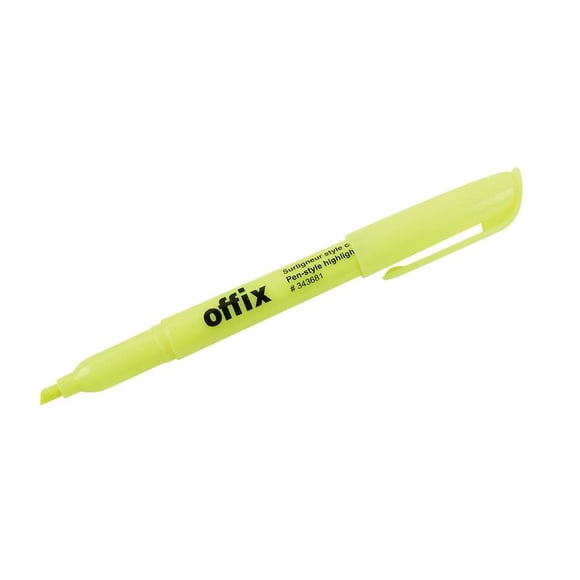 Offix 343681HY00100YE Offix Highlighter yellow (Pack of 2)