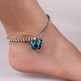thumbnail image 4 of Xinyolin Women Anklet Butterflies Rhinestones Jewelry Shining Adjustable Foot Bracelet Beachwear, 4 of 7