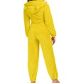 thumbnail image 4 of Gureui Women Fleece One Piece Zipper Hooded Jumpsuit Loose Long Sleeve Thick Plush Sleepwear Romper Pajamas Playsuit with Bear Ear Hat, 4 of 4