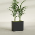 thumbnail image 2 of Greenline Fiberglass Alice Rectangle Planter - Indoor/Outdoor Large Fiberglass Lightweight Planter - 36" x 16" x 32" (Matte Black), 2 of 7