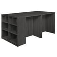 thumbnail image 5 of Regency Legacy Stand Up Lateral File/ 3 Desk Quad with Bookcase End- Ash Grey, 5 of 5