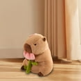 thumbnail image 1 of Muñeco de peluche Capybara, regalos del Día de San Valentín, adornos para sofá, juguete para dormir Flor 30cm, 1 of 9