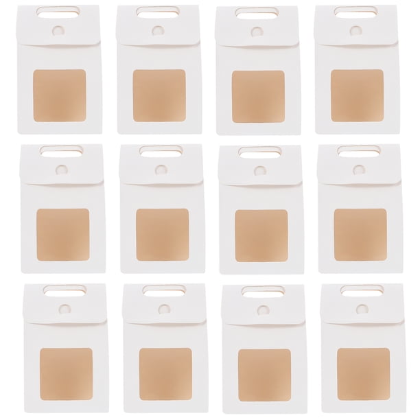 12 cajas individuales para cupcakes, muffins, cajas de cartón para postres con ventana transparente