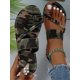 thumbnail image 1 of Women's Fashionable And Comfortable Camouflage Pattern Open Toe Flat Sandals, 1 of 5