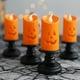 thumbnail image 4 of Luz de vela de calabaza para Halloween, luces de vela sin llama naranja de Halloween, lámparas Led, decoración de festival, luz para fiesta de Halloween, 6 uds., 4 of 5