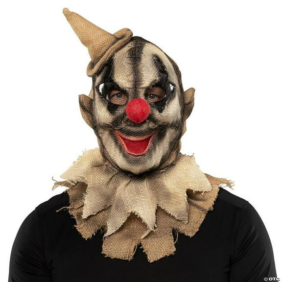 Morris Costumes MCSC025 Adults Scarecrow Clown Full Head Covering Halloween Mask - One Size