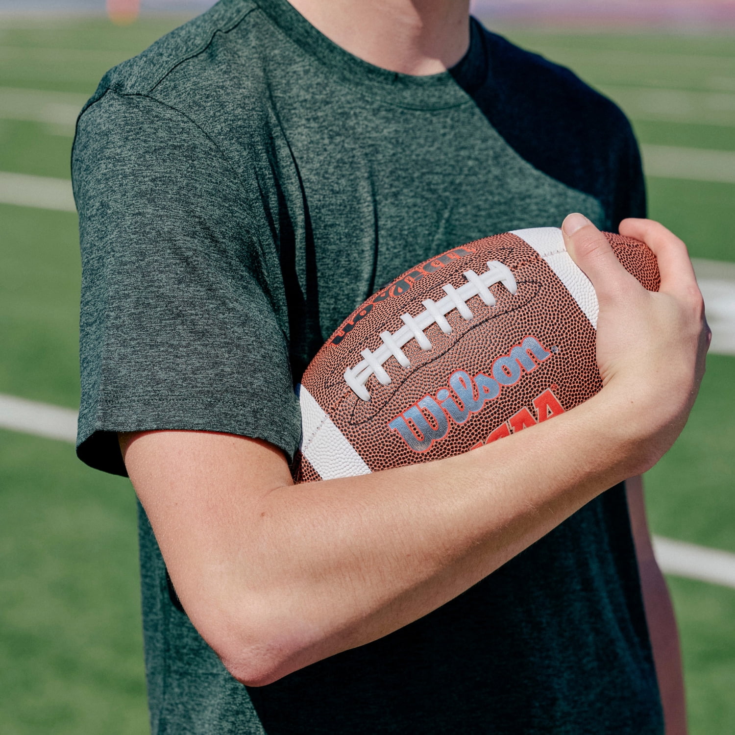 Wilson NCAA Red Zone Composite Football - Brown, Official Size (Ages 14 and up)