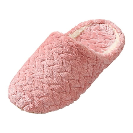 

2024 2-Pack Couple Models New Jacquard Plush Slippers for Women Japanese Soft Bottom Mute Women House Shoes Slippers Velvet Slippers Non Slip Womens Slippers Wooden Floor indoor