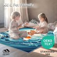 thumbnail image 4 of ODIKA 4'x6' Machine Washable Non-Slip Area Rug, Koi Pond Serenity Artistic Fish Entry Foyer Accent High Traffic Rug, Blue, 101956, 4 of 5