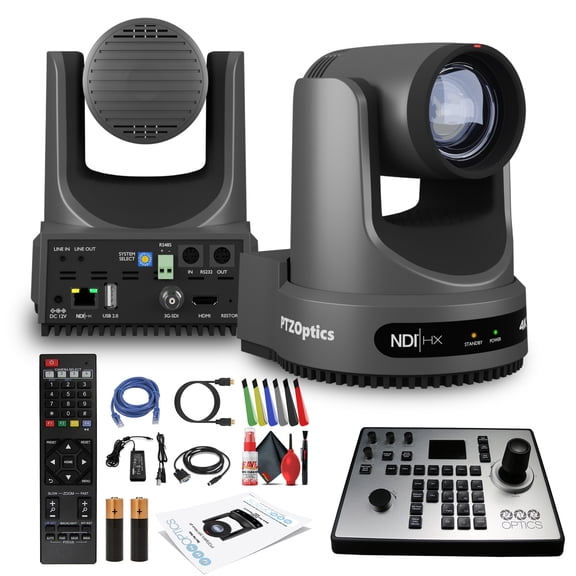PTZOptics Move 4K PTZ Camera with 20x Zoom PT-JOY-G4 Controller
