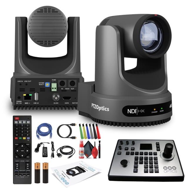 PTZOptics Move 4K PTZ Camera with 20x Zoom + PT-JOY-G4 Controller