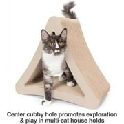 PetFusion 3-Sided Vertical Multiple Angle Cat Scratcher Pad Lounge, 6 Usable Sides, Brown