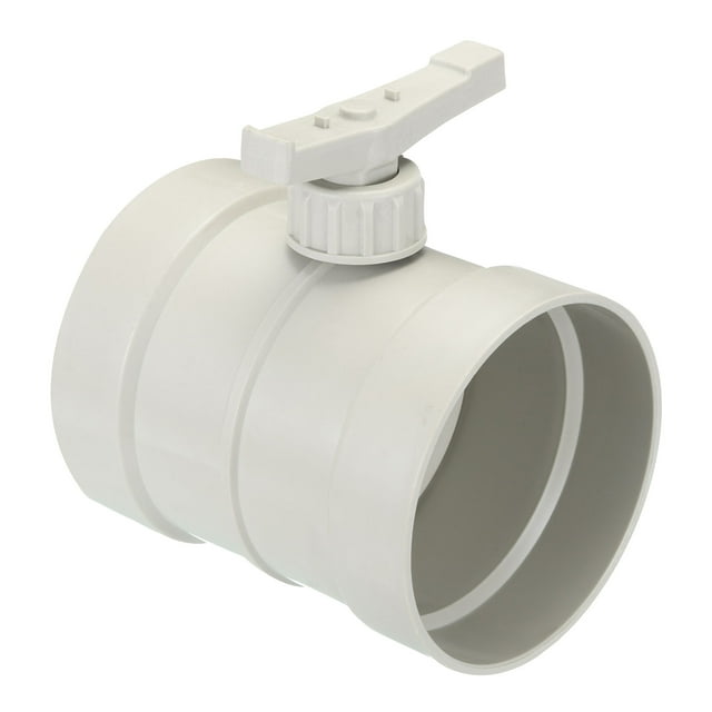 Unique Bargains 5' HVAC Duct Manual Volume Damper, PP Adjustment Flame Retardant Airflow Backdraft Damper Control Beige