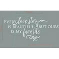 thumbnail image 3 of Every Love Story Is Beautiful Bedroom Wall Words Vinyl Decals Sticker Quotes 36x17-Inch Light Gray, 3 of 6