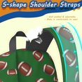 thumbnail image 5 of Football Icon Green Pattern 17" Waterproof Oxford School Backpacks for Teens, S-Shape Padded Straps, for School, Travel, Hiking, Camping, 5 of 5