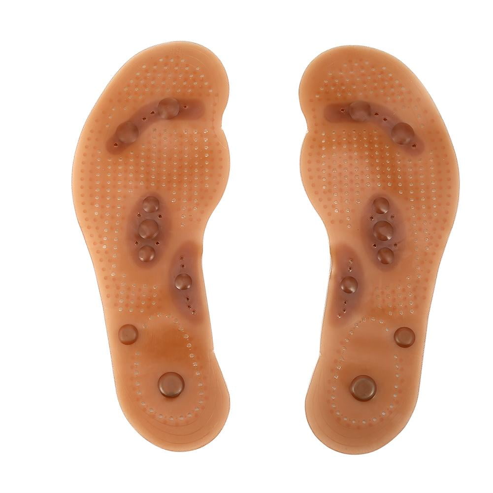 Healifty Paire de semelles de massage magnétiques pour acupuncture Massage Chaussures Coussinets Magnétiques pour la thérapie des pieds Semelles en Gel découpables 