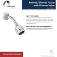 thumbnail image 5 of Belanger Showerhead and Bathtub Faucet with Knob Handles, Polished Chrome, 5 of 8