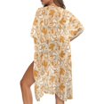 thumbnail image 5 of HELLHERO Flowy Long Kimono Swimsuit Cover Up for Beach Polyester Lightweight Bathing Suit Cover Up Western Cowboy Pattern Design, 5 of 6