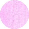 thumbnail image 1 of Ahgly Company Indoor Round Solid Pink Modern Area Rugs, 7' Round, 1 of 4