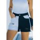 thumbnail image 3 of ABPHQTO Shorts de mezclilla color block desgastados negros para mujer, 3 of 5