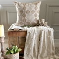 thumbnail image 2 of Throw Pillow Covers, Decorative Beige 20"x20" (50x50 cm) Cushion Covers, Linen Jute Cord Embroidery Throw Pillows For Sofa, Nature & Floral Pattern Contemporary Style - Jute Curl, 2 of 11