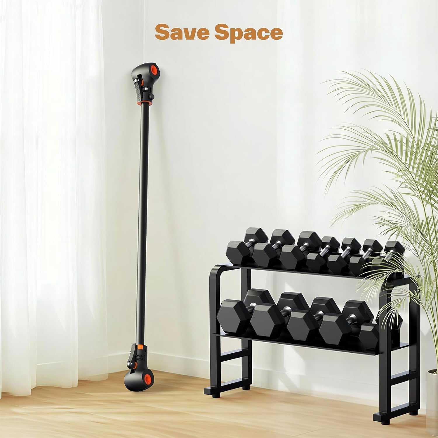 to Barbell Converter Bar — Heavy-Duty, Adjustable Fit, Tool- Setup,  to 200 lb Capacity