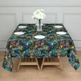 thumbnail image 3 of Colorful Soccer Elements Pattern Square Tablecloth,Waterproof Square Table Cover,Wipeable Spillproof Washable Table Cover for Home Kitchen Party Decor 42"X42"(107x107cm), 3 of 6