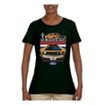 thumbnail image 2 of Wild Bobby Mustang Powered by Ford Performance Cars and Trucks Women Graphic Tee, Forest Green, Small, 2 of 6