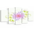 thumbnail image 2 of Purple Green Glowing Fractal Flower - Floral Canvas Art Print, 2 of 3