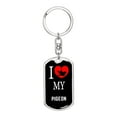 thumbnail image 1 of Pigeon Bird Lover Keyring Keychain Stainless Steel or 18k Gold, 1 of 8