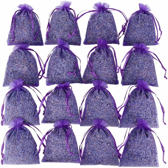 RAGUPEL 16 Packs French Lavender Sachets for Drawers and Closets Fresh Scents,Home Fragrance Sachet,Purple