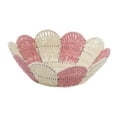 thumbnail image 3 of Dualoai Paper Rope Woven Basket Handwoven Storage Basket Kitchen Counter Round Portable Sundries Container for Candy Cosmetics Snacks Pink, 3 of 9