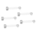 thumbnail image 1 of 5 uds cerraduras de correa de seguridad para niños doble botón a prueba de bebés cerradura de gabinete protección contra pellizcos cierres adhesivos multiusos gris, 1 of 5