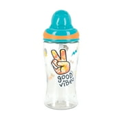Nuby Thirsty Kids Flip-It Boost Travel Straw Cup for Toddlers, 12 fl oz